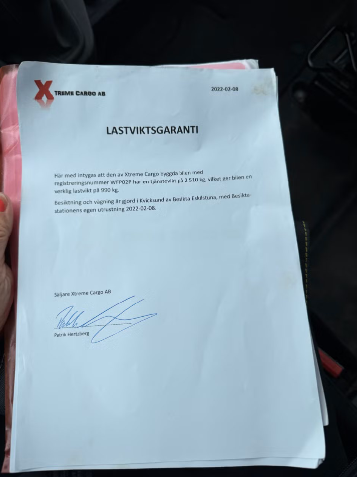 Extreme Cargo Stuteri 2021 5-sits LASTVIKT 990kg